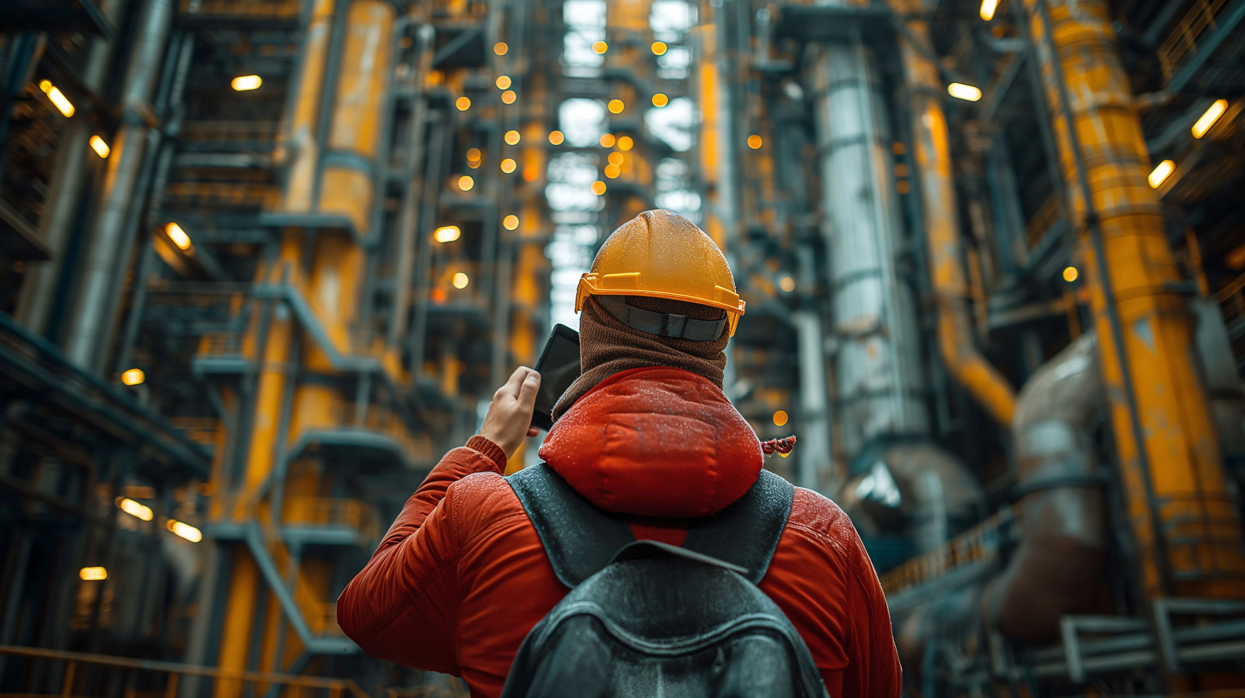 Engineer at industrial site